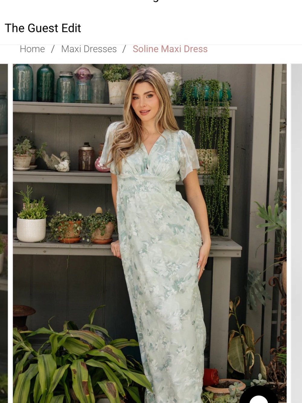 Soline Maxi Dress - - Mint Floral Baltic Born size 3x BNWT